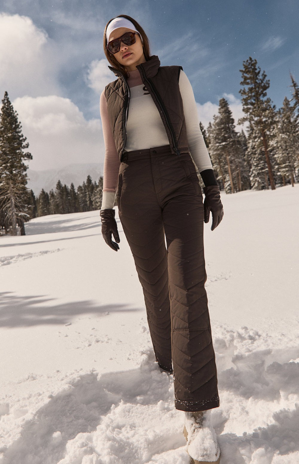 Madison Quilted Ski Pant, Coffee | Alp N Rock Alp N Rock Womens Pant Madison Quilted Ski Pant | Coffee