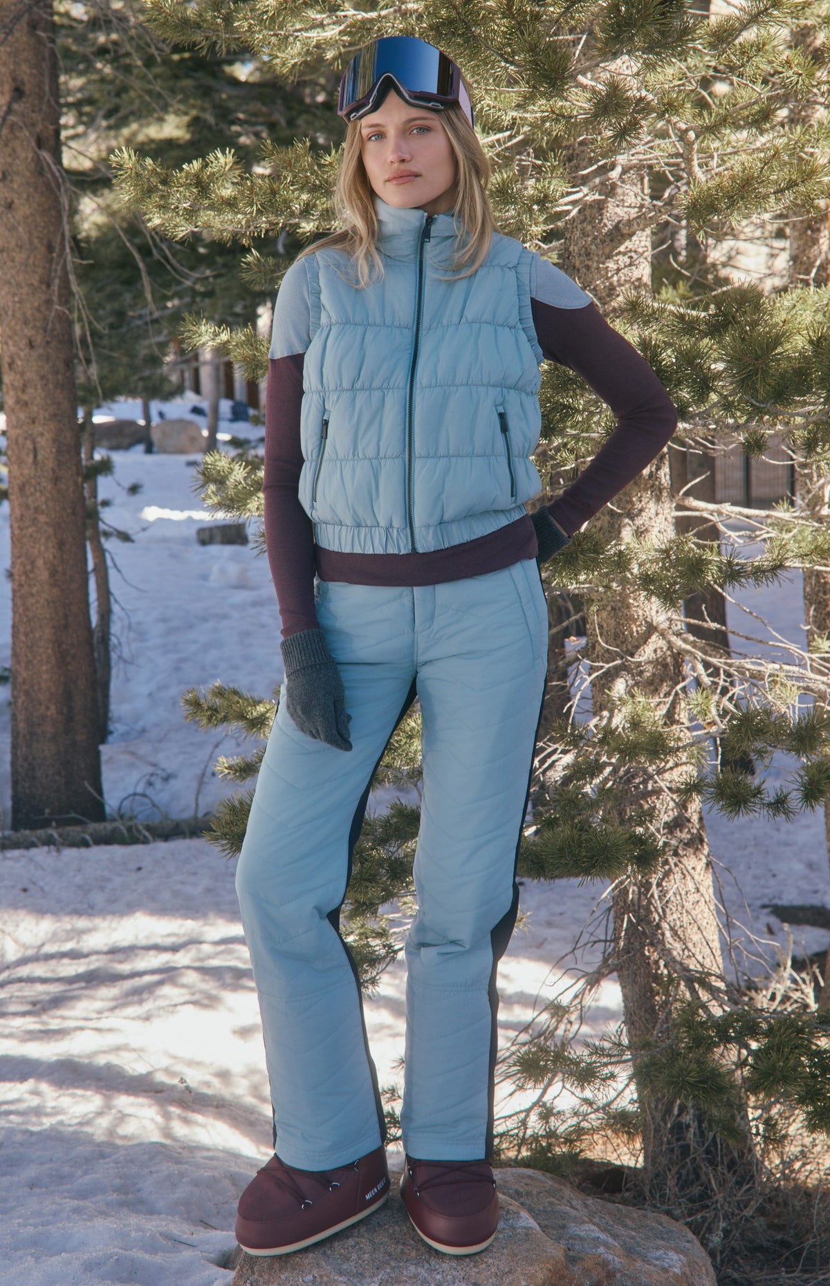 Madison Quilted Ski Pant, Silver Blue | Alp N Rock Alp N Rock Womens Pant Madison Quilted Ski Pant | Silver Blue