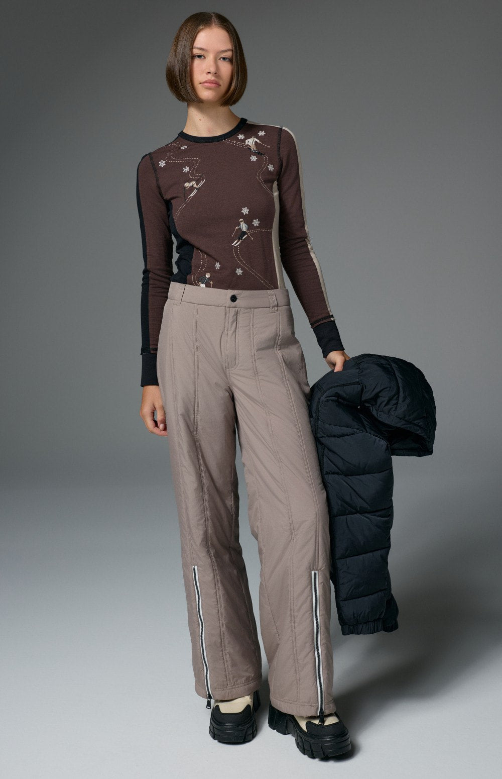 Meribel Wide Leg Pant, Fossil | Alp N Rock Alp N Rock Womens Pant Meribel Wide Leg Pant | Fossil