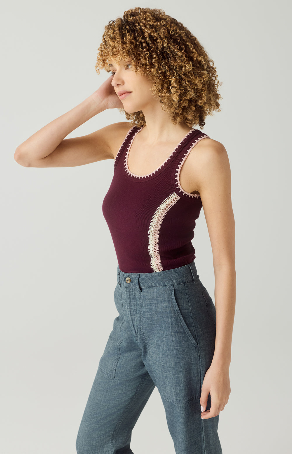 Alp N Rock Paige Pant, wide leg chambray pant for women with front pockets