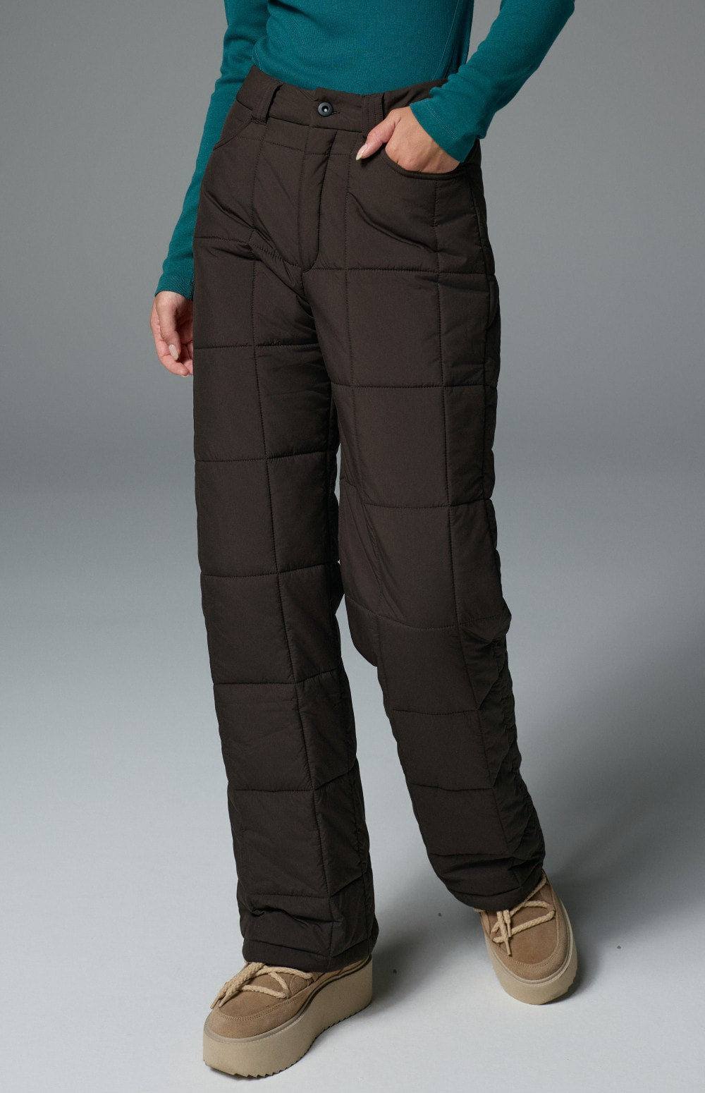 Sammie Quilted Pant, Coffee | Alp N Rock Alp N Rock Womens Pant Sammie Quilted Pant | Coffee