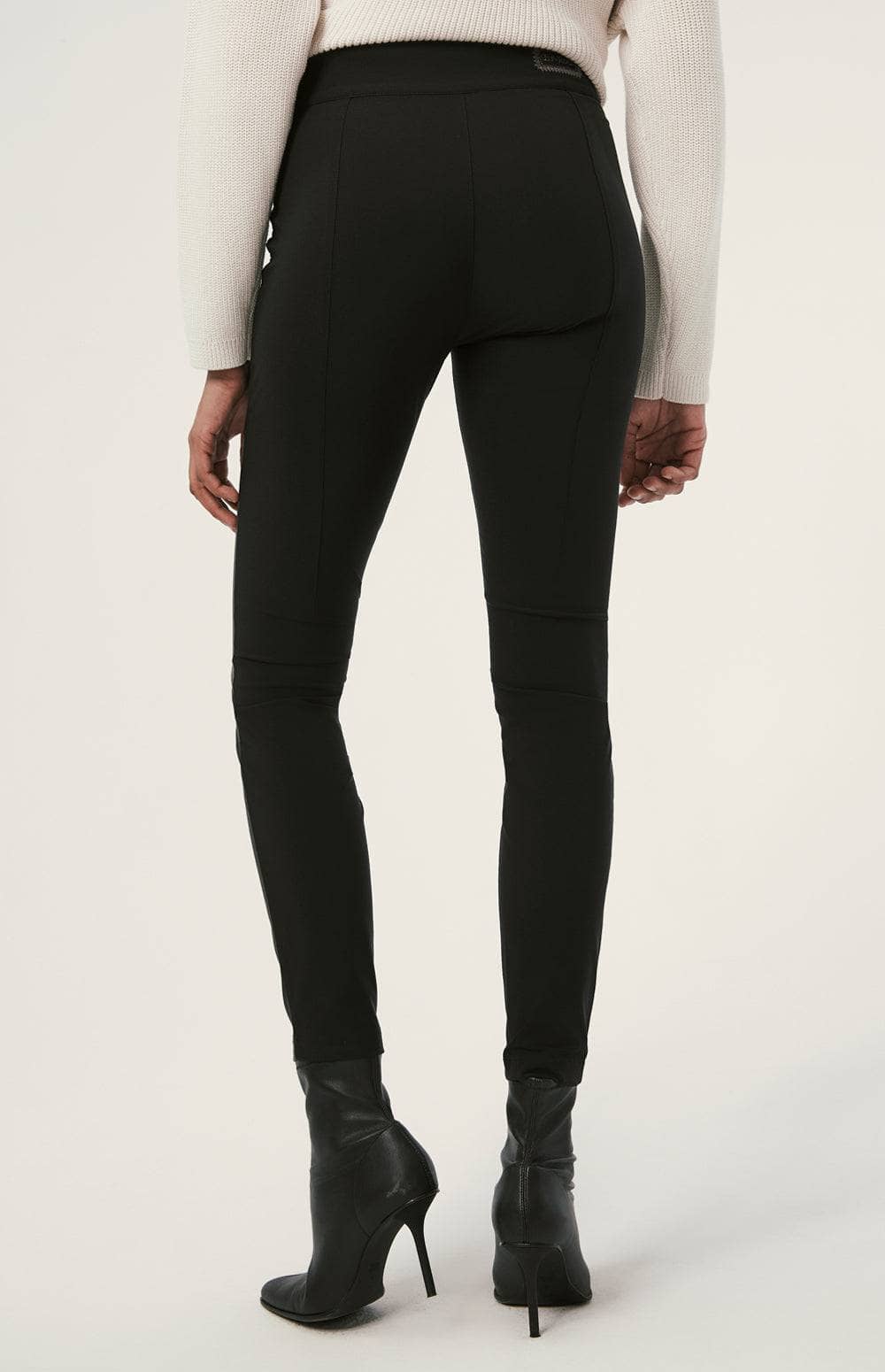 Alp N Rock Zurich Pant, Women's Black Faux Leather Pant with Stretch Fabric Back