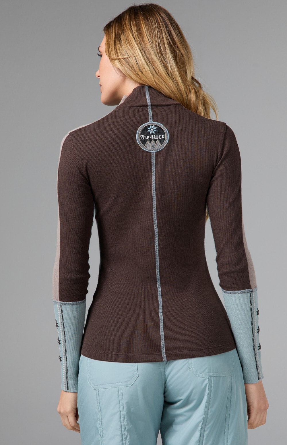 Allison Mock Neck, Coffee | Alp N Rock Alp N Rock Womens Shirt Allison Mock Neck | Coffee