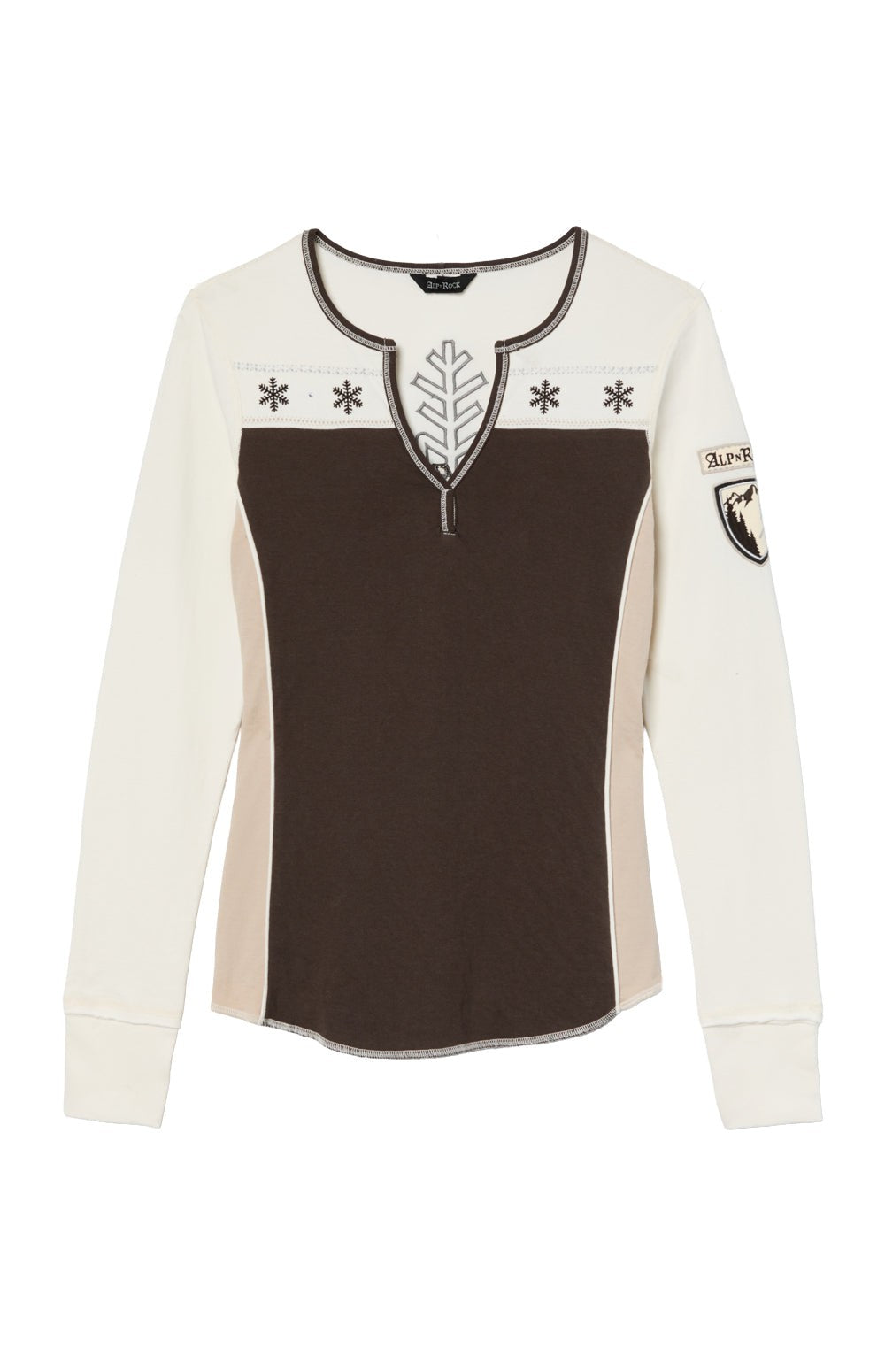 Anja Ski Henley Shirt, Ivory | Alp N Rock Alp N Rock Womens Shirt Anja Ski Henley Shirt | Ivory
