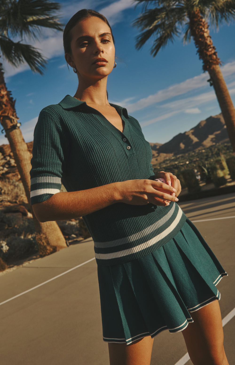 Alp N Rock Ciri Polo, teal lightweight short sleeve polo sweater for women