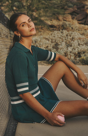 Ciri Knit Polo, Pacific Teal | Alp N Rock