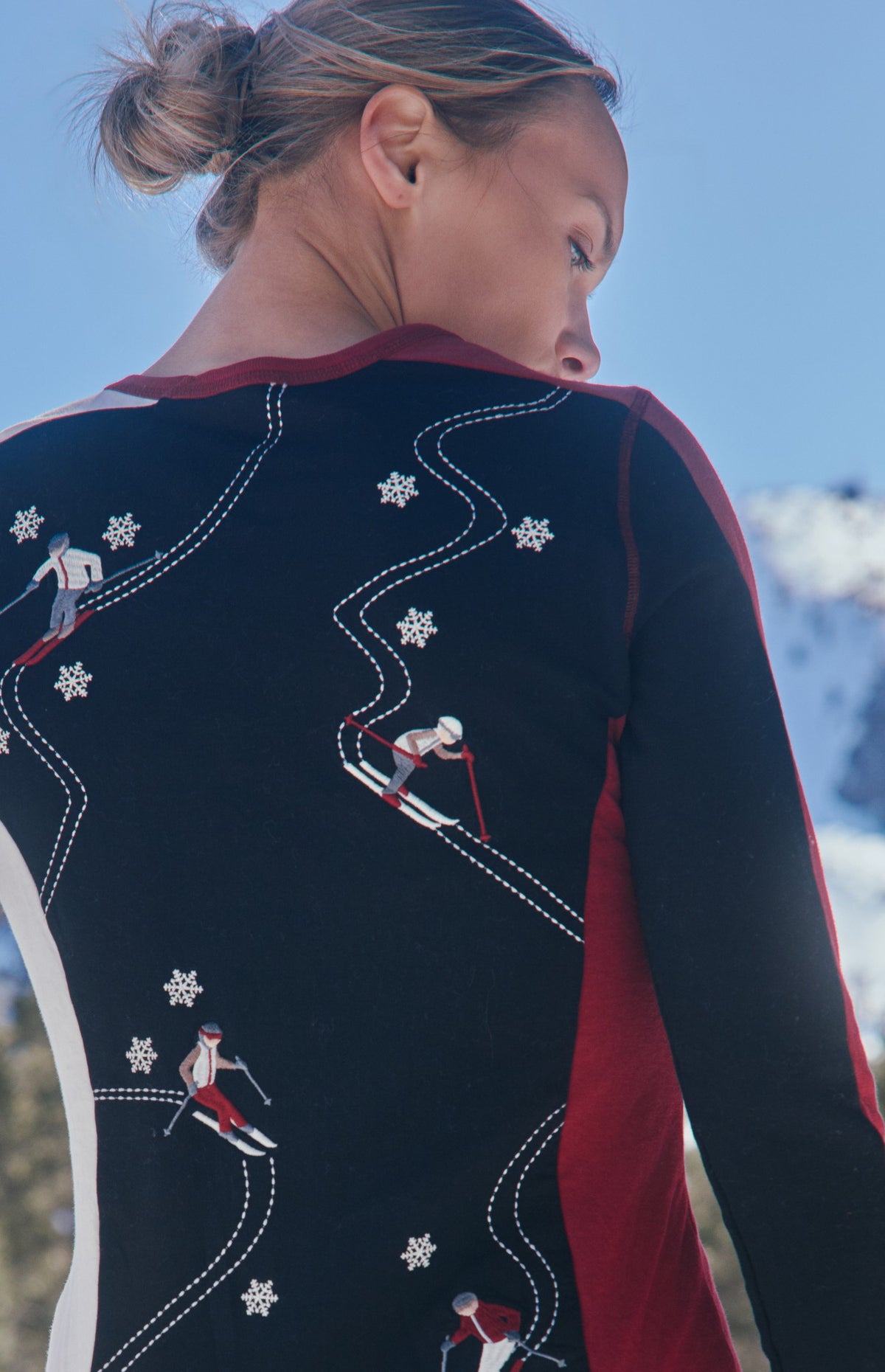 Jessica Crew, Black/Deep Red | Alp N Rock Alp N Rock Womens Shirt Jessica Crew | Black/Deep Red