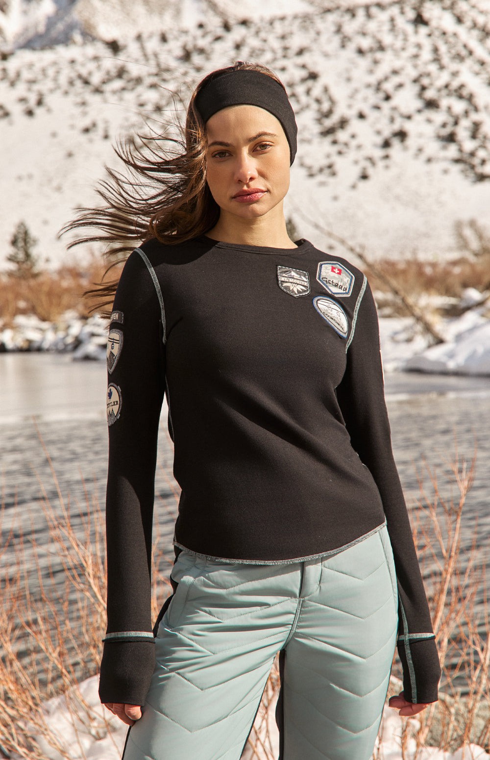 Jet Setter Crew, Black | Alp N Rock Alp N Rock Womens Shirt Jet Setter Crew | Black