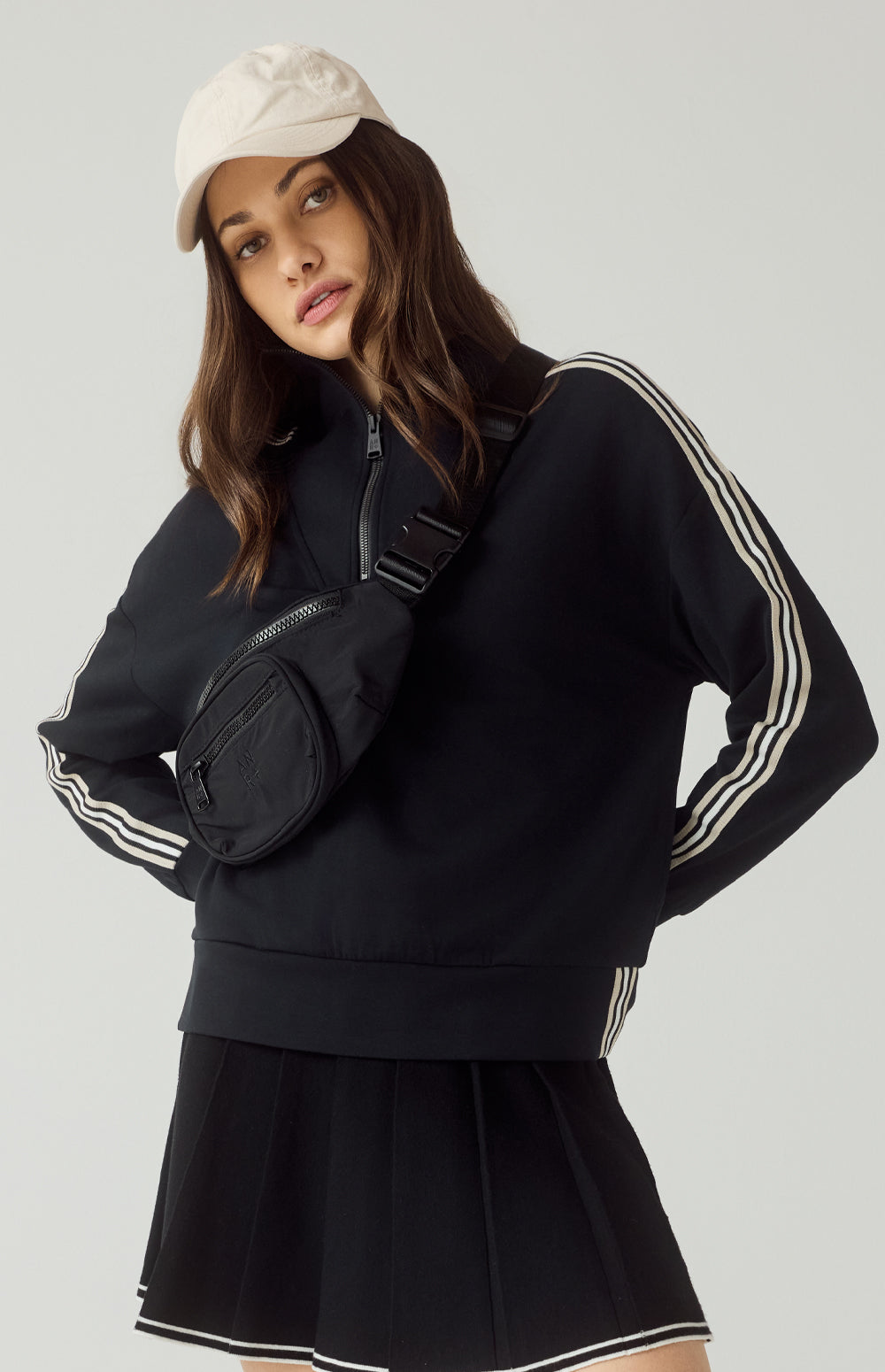 Alp N Rock Kinsley Pullover, black half zip pullover sweatshirt for women