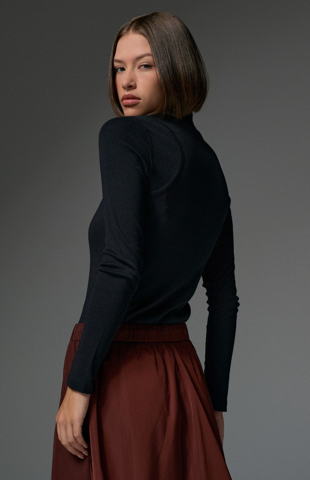 Laila Longsleeve Mock Neck, Black | Alp N Rock Alp N Rock Womens Shirt Laila Longsleeve Mock Neck | Black