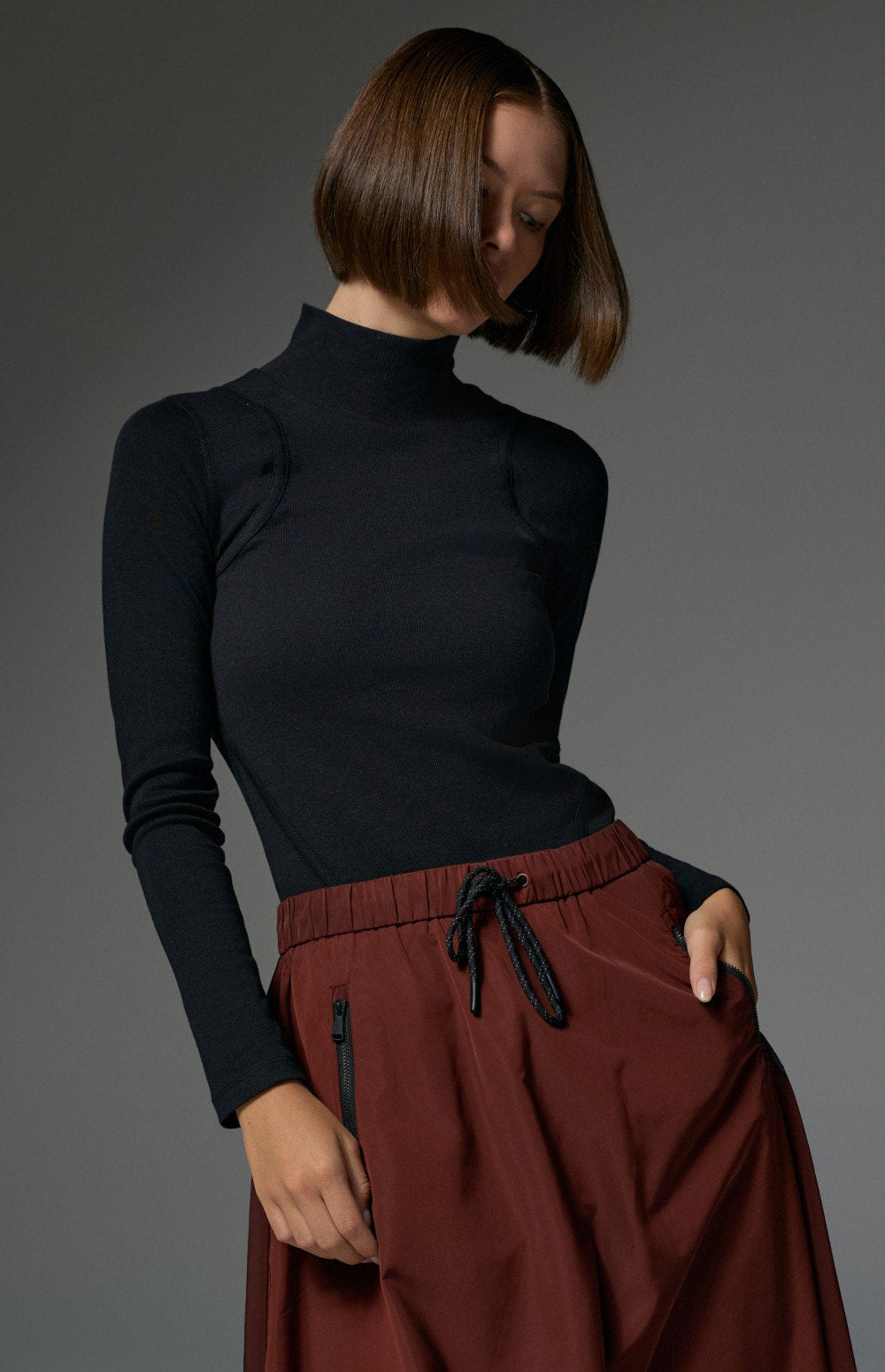 Laila Longsleeve Mock Neck, Black | Alp N Rock Alp N Rock Womens Shirt Laila Longsleeve Mock Neck | Black