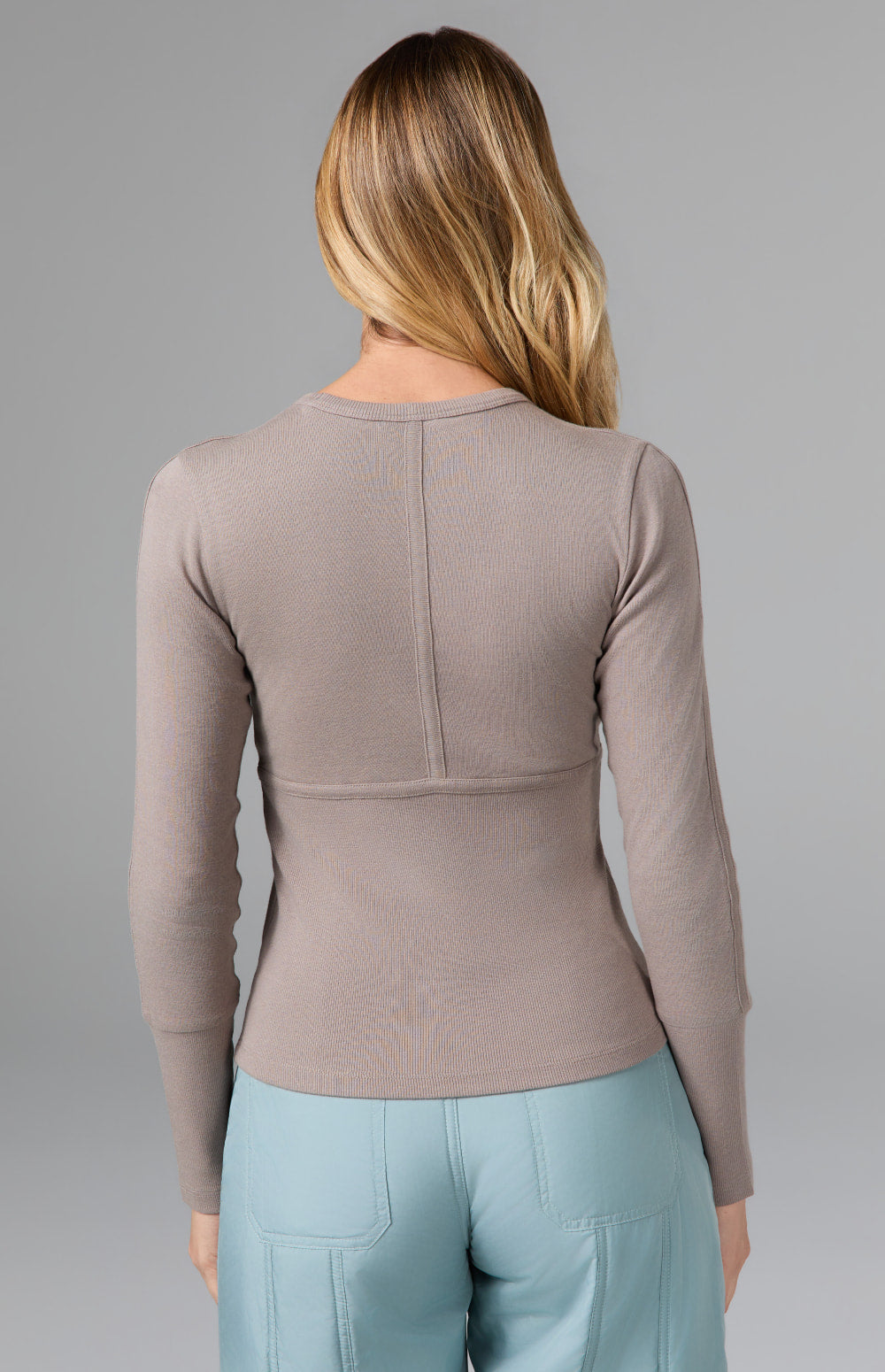 Alp N Rock Layne Longsleeve Crew, taupe longsleeve crew neck shirt for women