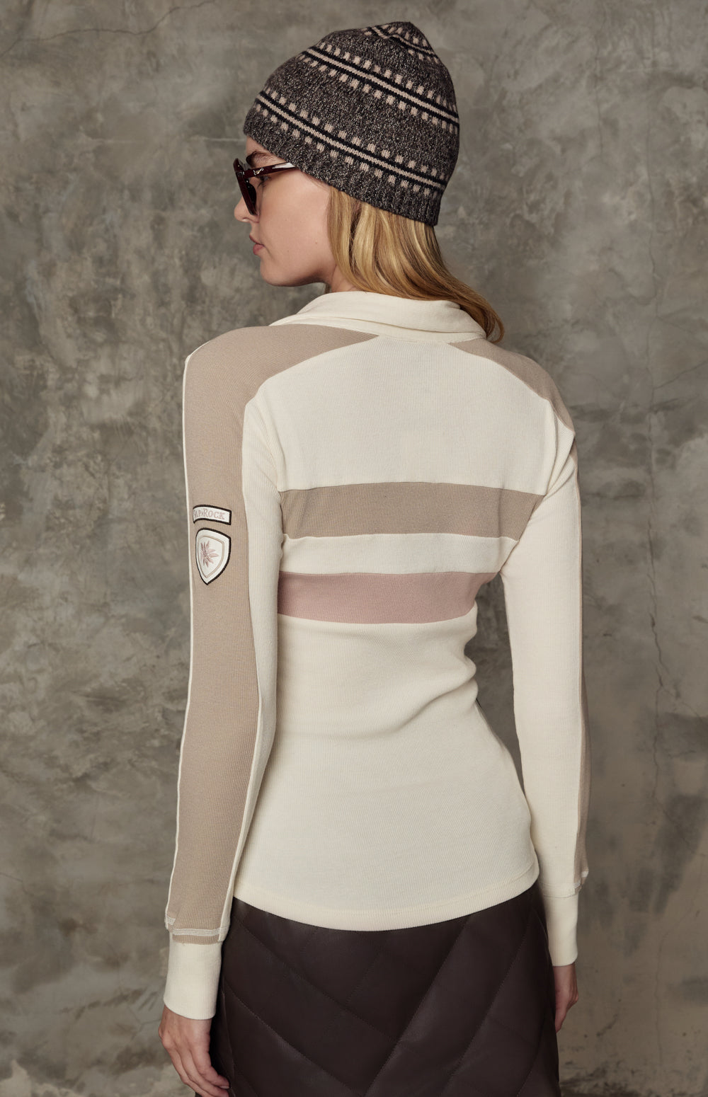 Mason Stripe Polo Shirt, Ivory | Alp N Rock Alp N Rock Womens Shirt Mason Stripe Polo Shirt | Ivory