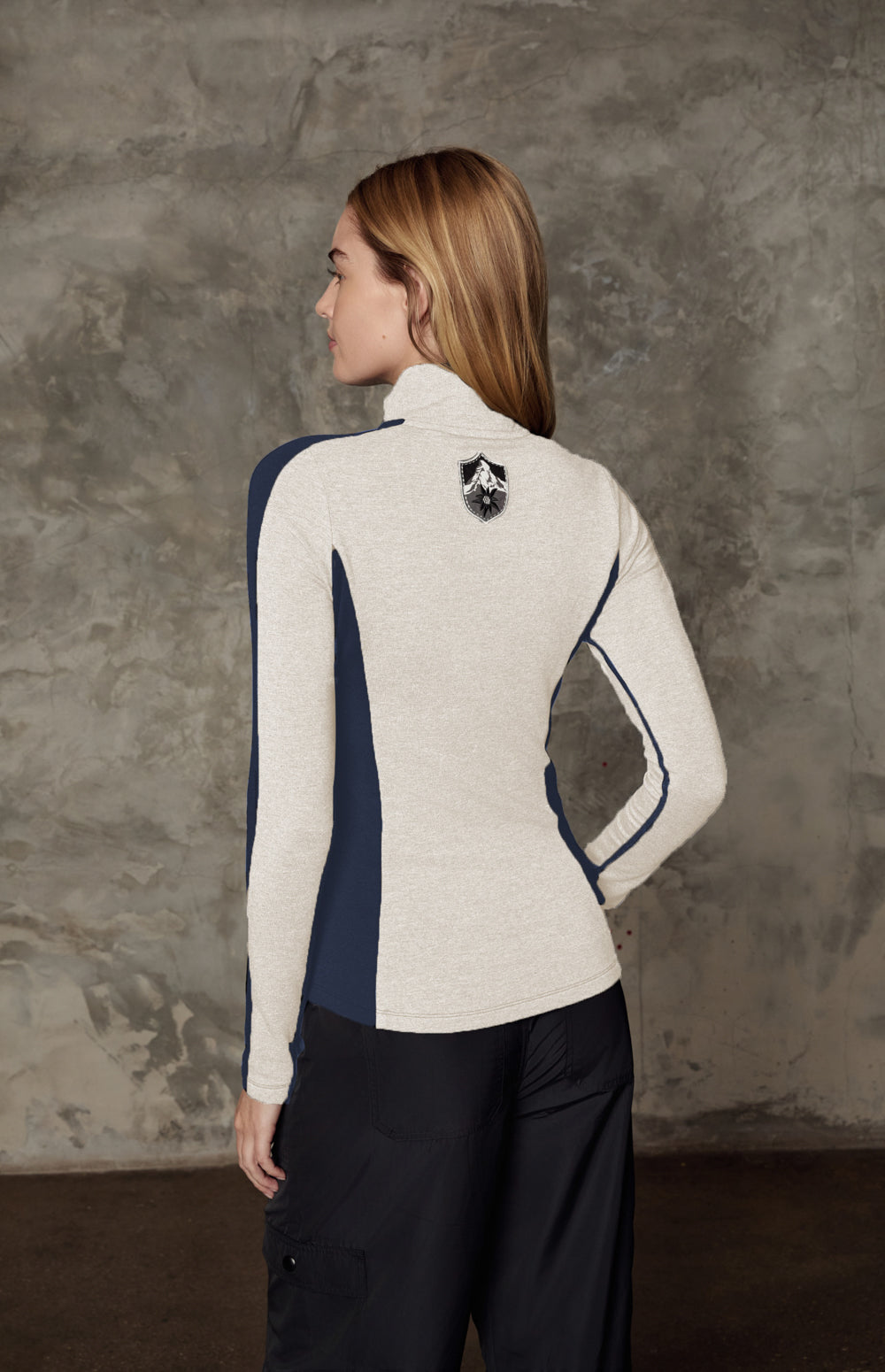 Tanvi Longsleeve Mock Neck, Heather Ivory | Alp N Rock Alp N Rock Womens Shirt Tanvi Longsleeve Mock Neck | Heather Ivory