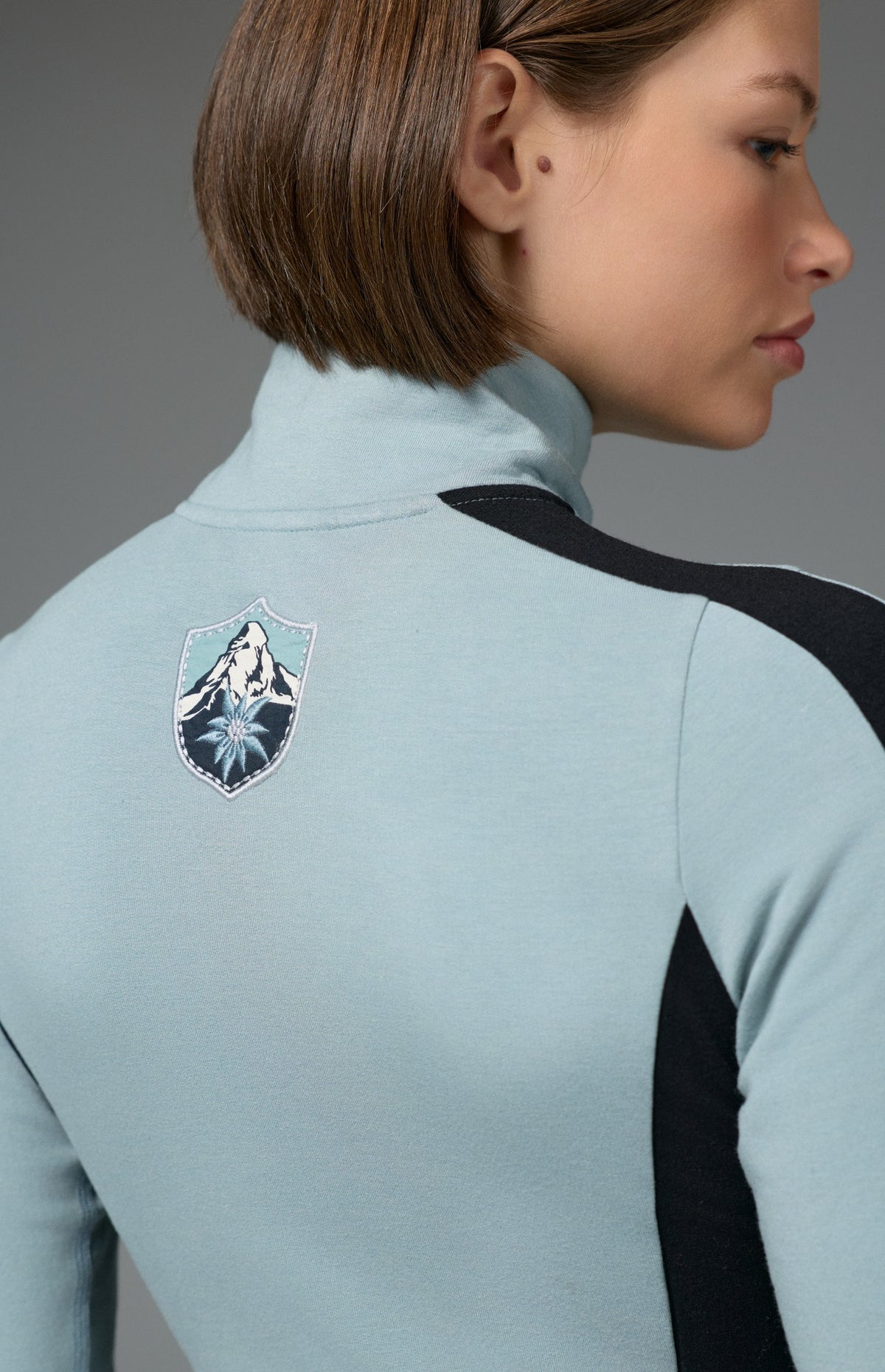 Tanvi Longsleeve Mock Neck, Silver Blue | Alp N Rock Alp N Rock Womens Shirt Tanvi Longsleeve Mock Neck | Silver Blue