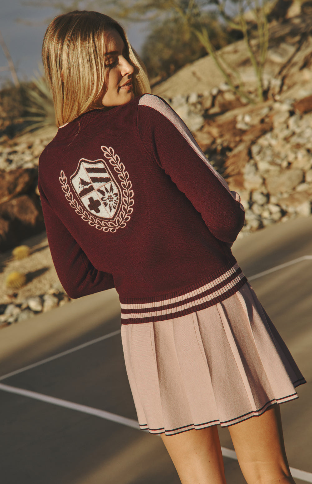 Alp N Rock Casey Skirt, rose pink pleated skirt for women