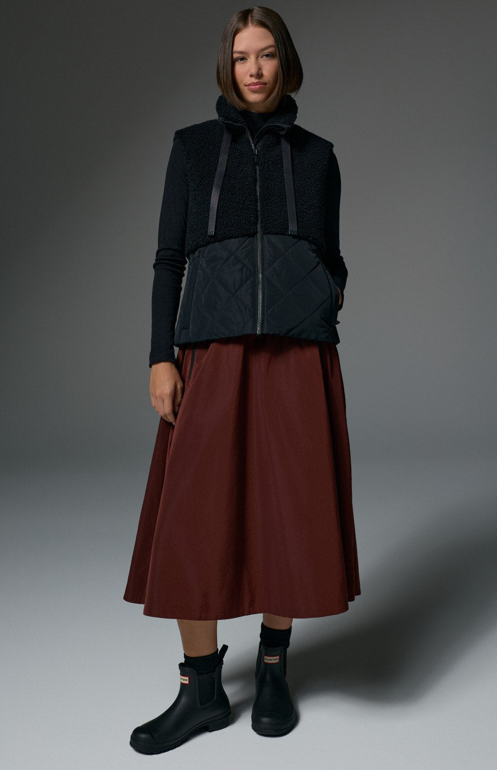 Chelsea Gathered Midi Skirt, Russet | Alp N Rock Alp N Rock Womens Skirt Chelsea Gathered Midi Skirt | Russet