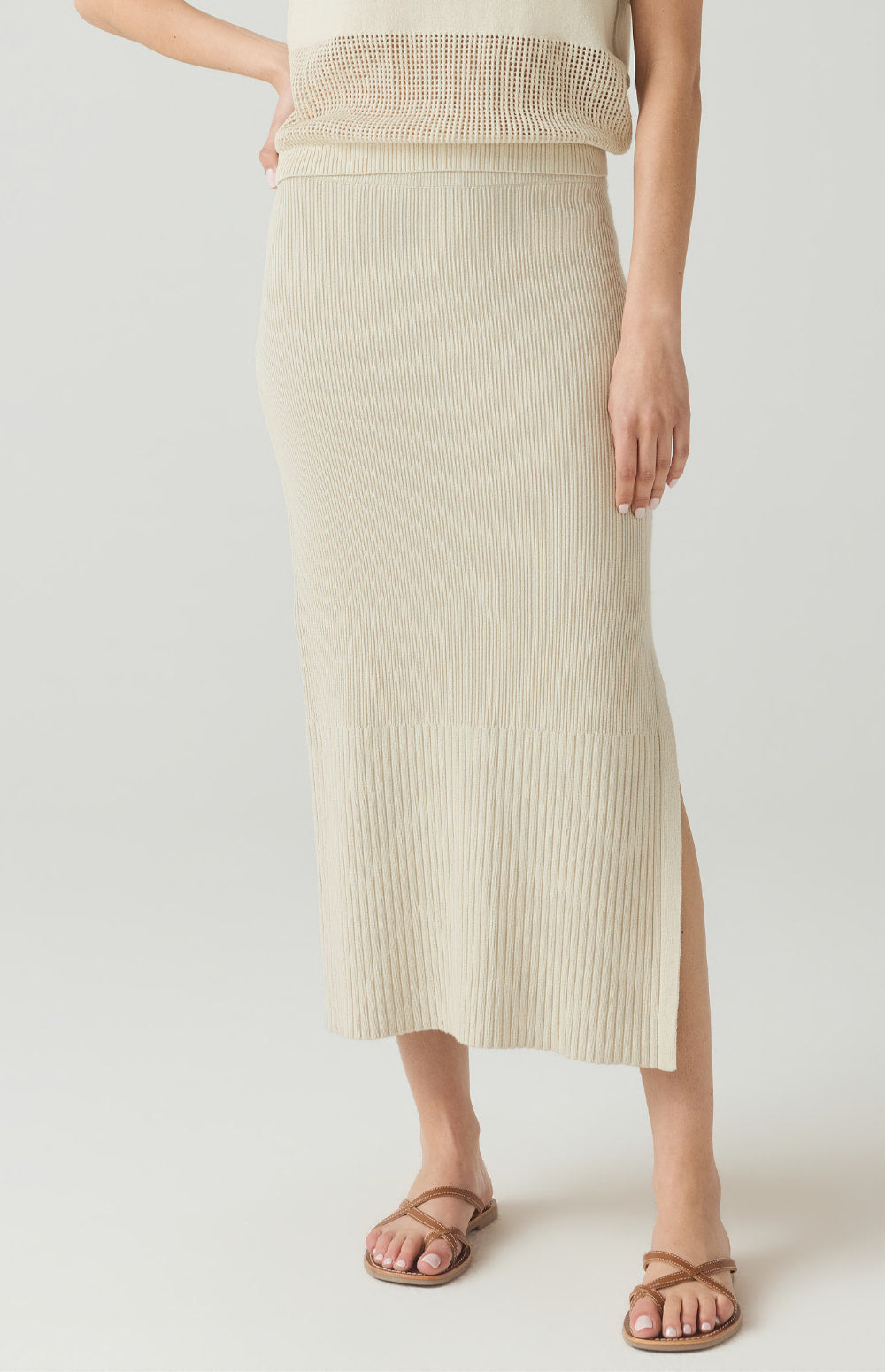 Ida Knit Midi Skirt, Pumice | Alp N Rock | Women's Skirt Alp N Rock Womens Skirt Ida Midi Skirt | Pumice