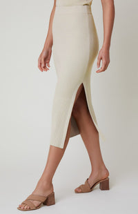 Ida Rib Skirt | Pumice