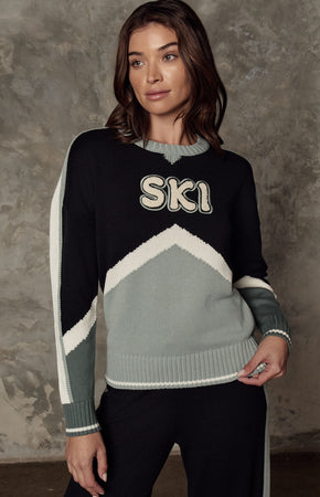 Aiken Retro Ski Sweater | Black