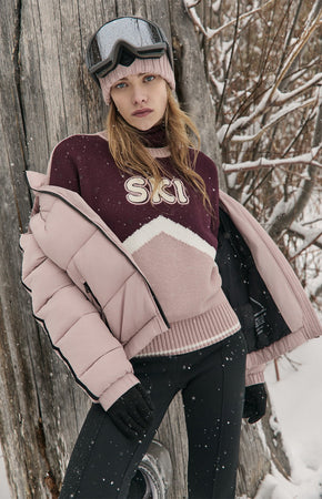 Aiken Retro Ski Sweater Dark Cherry