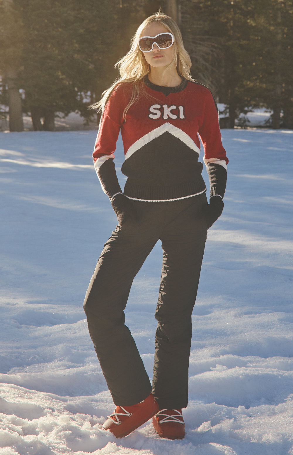 Aiken Retro Ski Sweater, Deep Red | Alp N Rock Alp N Rock Womens Sweater Aiken Retro Ski Sweater | Deep Red