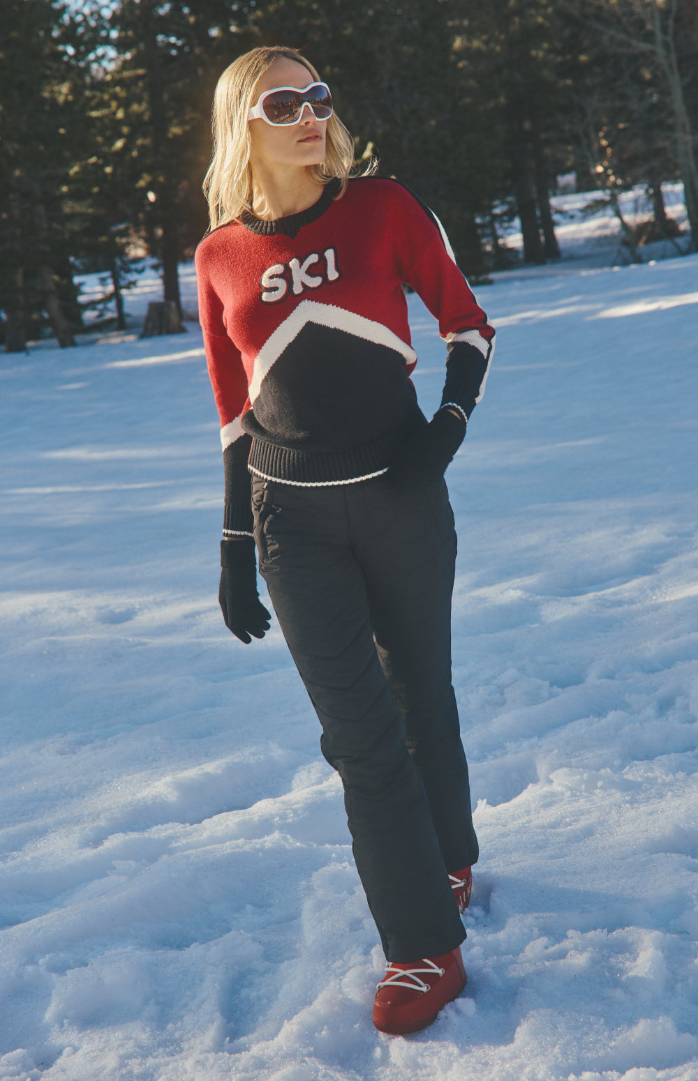 Aiken Retro Ski Sweater, Deep Red | Alp N Rock Alp N Rock Womens Sweater Aiken Retro Ski Sweater | Deep Red