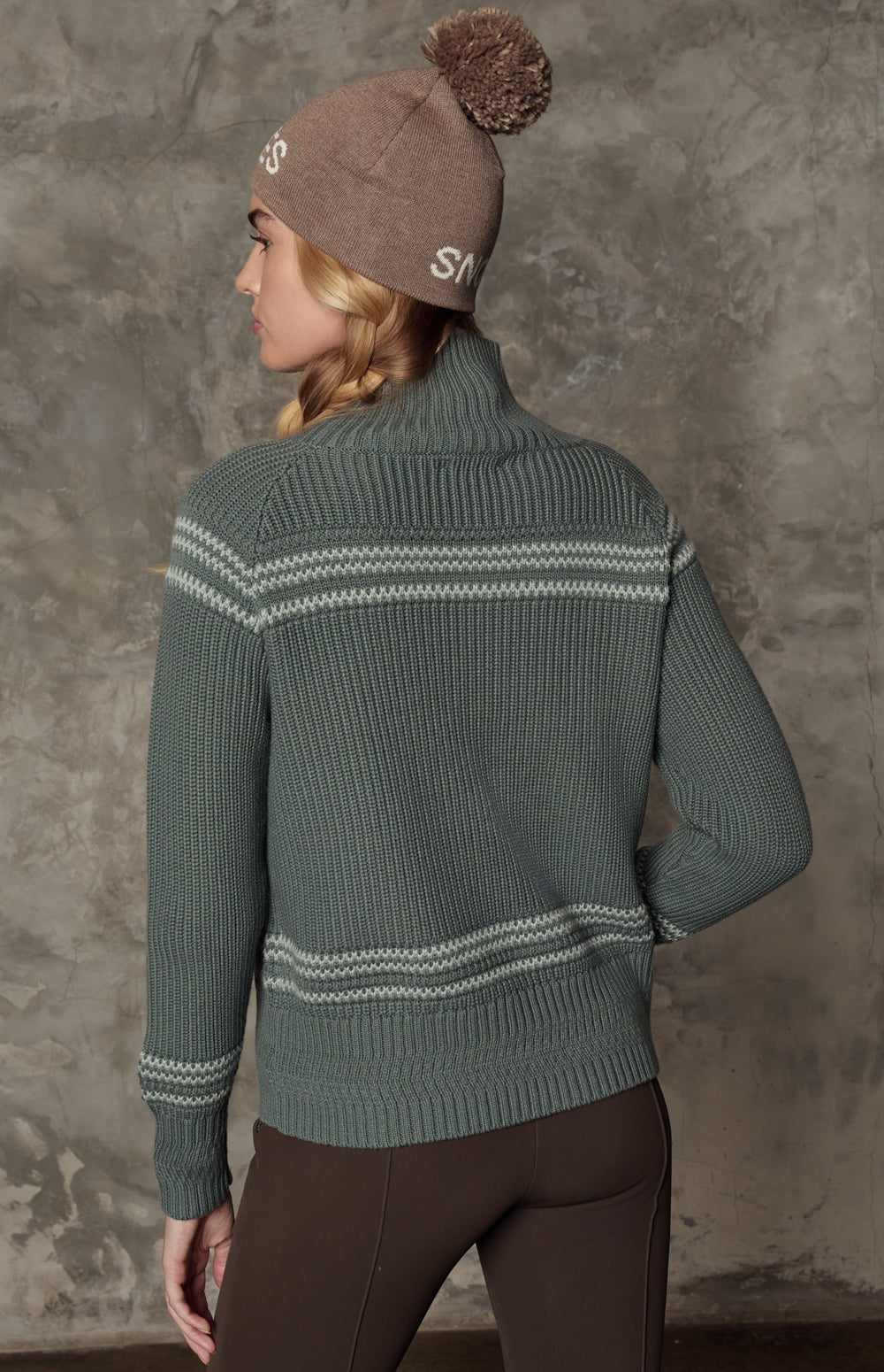 Alora Mock Neck Ski Sweater, Eucalyptus | Alp N Rock Alp N Rock Womens Sweater Alora Mock Neck Ski Sweater | Eucalyptus