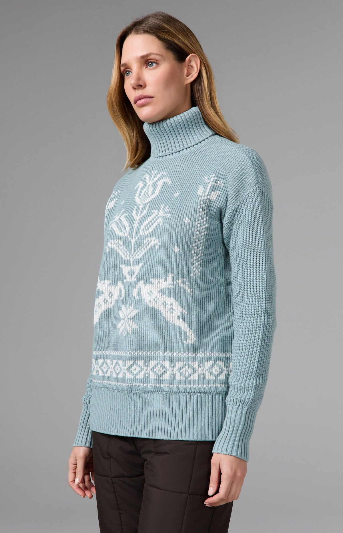 Brigitta Turtleneck Sweater, Silver Blue | Alp N Rock Alp N Rock Womens Sweater Brigitta Turtleneck Sweater | Silver Blue