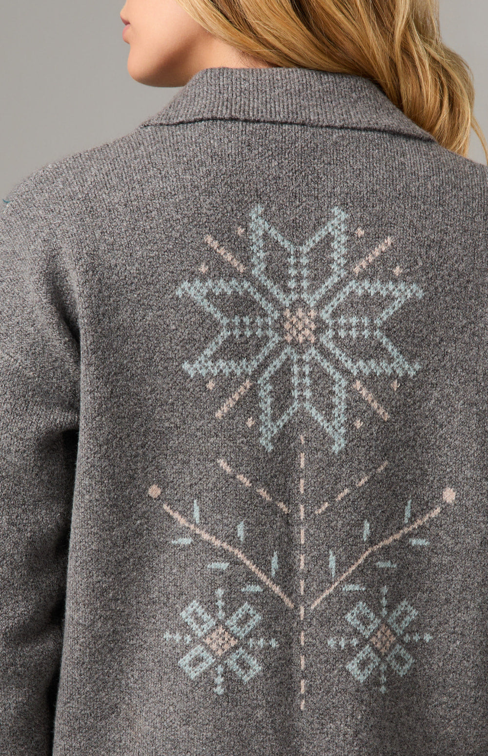 Alp N Rock Cheyenne Cardigan, heather grey button down cardigan for women