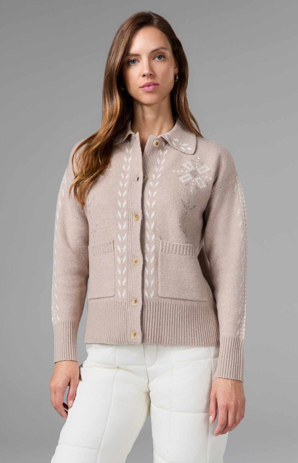 Alp N Rock Cheyenne Cardigan, tan button down cardigan for women