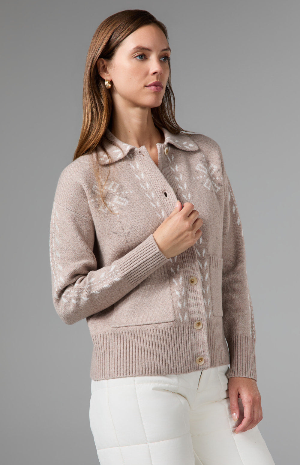 Alp N Rock Cheyenne Cardigan, tan button down cardigan for women