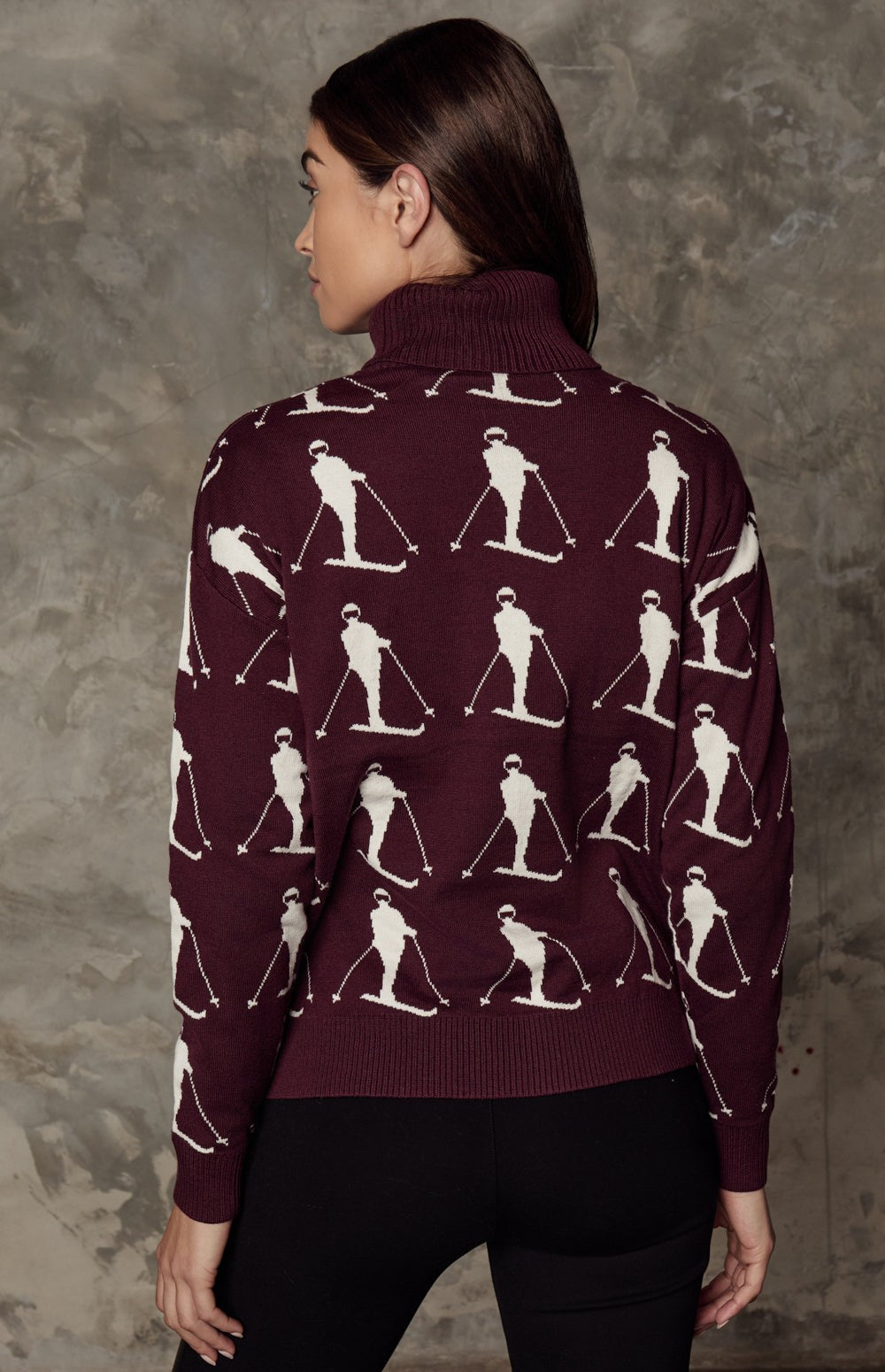 Dani Vintage Ski Sweater, Dark Cherry | Alp N Rock Alp N Rock Womens Sweater Dani Vintage Ski Sweater | Dark Cherry