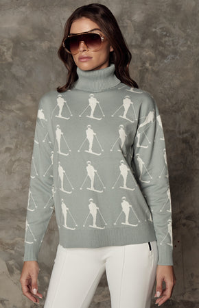 Dani Vintage Ski Sweater Silver