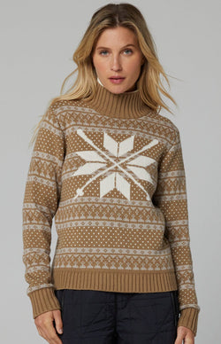 Alp N Rock Womens Sweater Gitte Mock Neck Sweater | Dark Khaki