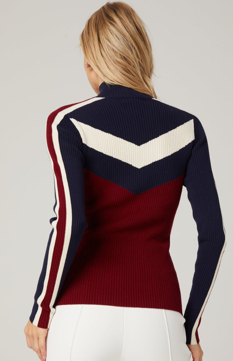 Alp N Rock Womens Sweater Heather Zip Sweater | Deep Red