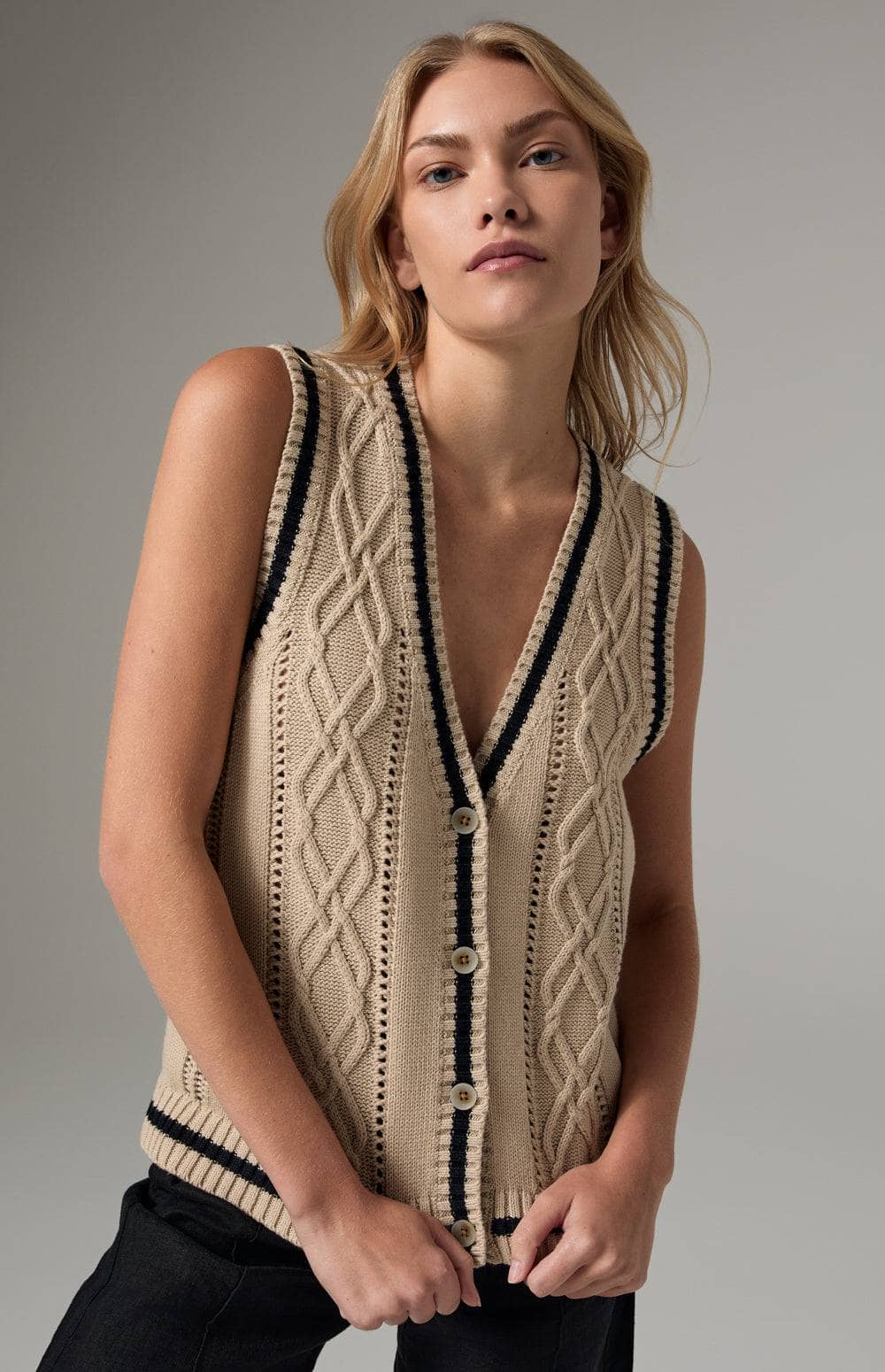 Jade Sweater Vest, Wheat | Alp N Rock | Women's Sweater Alp N Rock Womens Sweater Jade Sweater Vest | Wheat