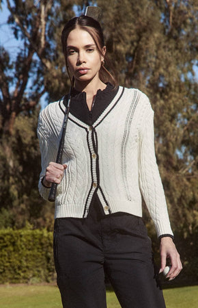 トップス eaphi rope knit cardigan OPICLOTH Cable-Knit Zip-Up Hooded Cardigan
