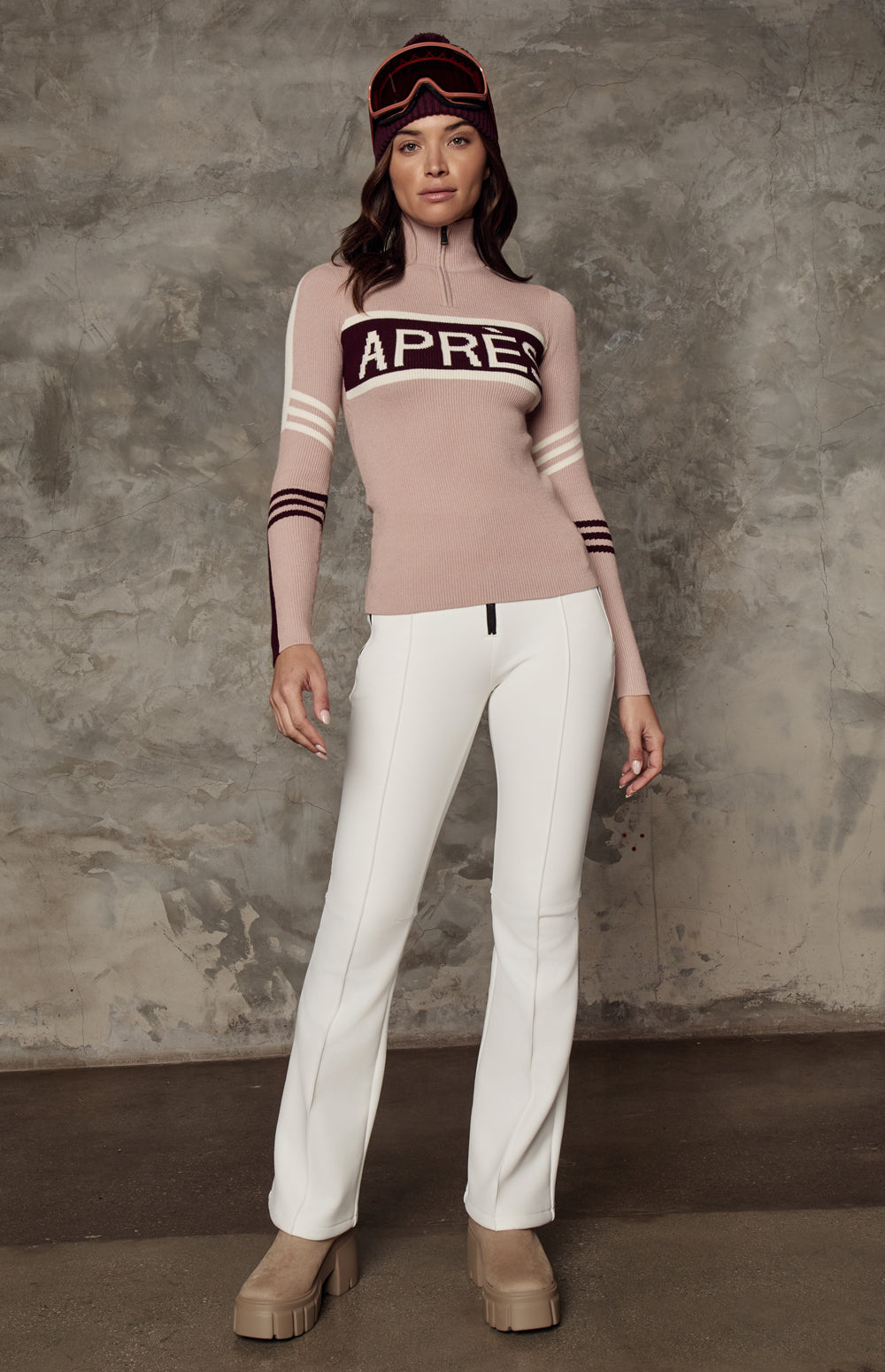 Kate 1/2 Zip Après Sweater, Rose | Alp N Rock Alp N Rock Womens Sweater Kate 1/2 Zip Après Sweater | Rose