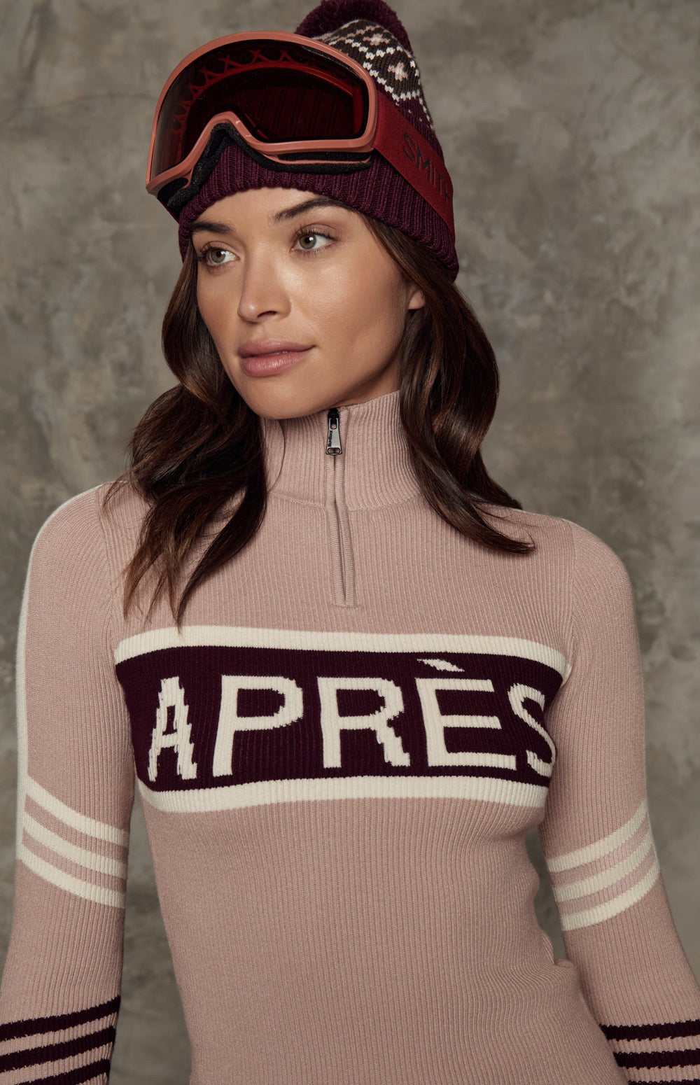 Kate 1/2 Zip Après Sweater, Rose | Alp N Rock Alp N Rock Womens Sweater Kate 1/2 Zip Après Sweater | Rose
