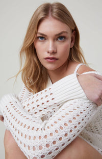 Kinna Cable Knit Sweater | Off White