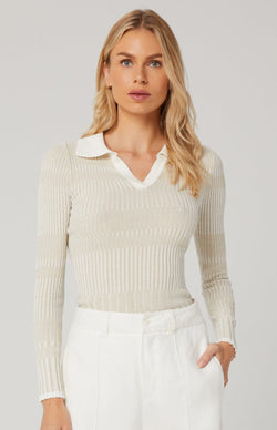 Alp N Rock Womens Sweater Luisa L/S Polo Sweater | Off White