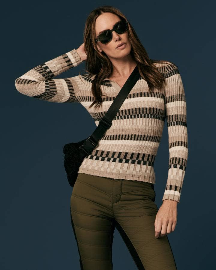 Luisa Polo Sweater, Stone | Alp N Rock | Women's Sweater  Alp N Rock Womens Sweater Luisa Polo Sweater | Stone