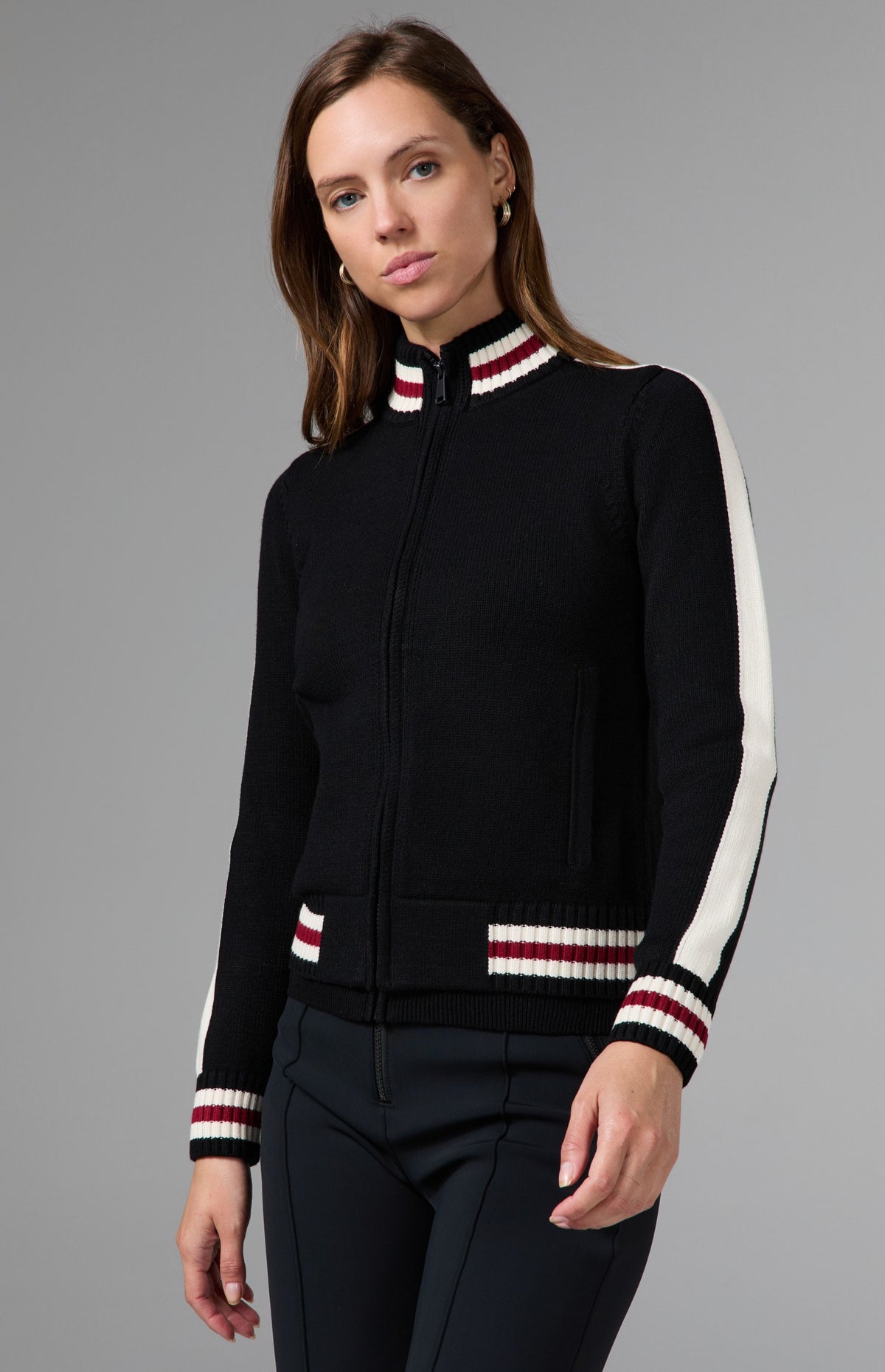 Lynne Zip Sweater Jacket, Black | Alp N Rock Alp N Rock Womens Sweater Lynne Zip Sweater Jacket | Black