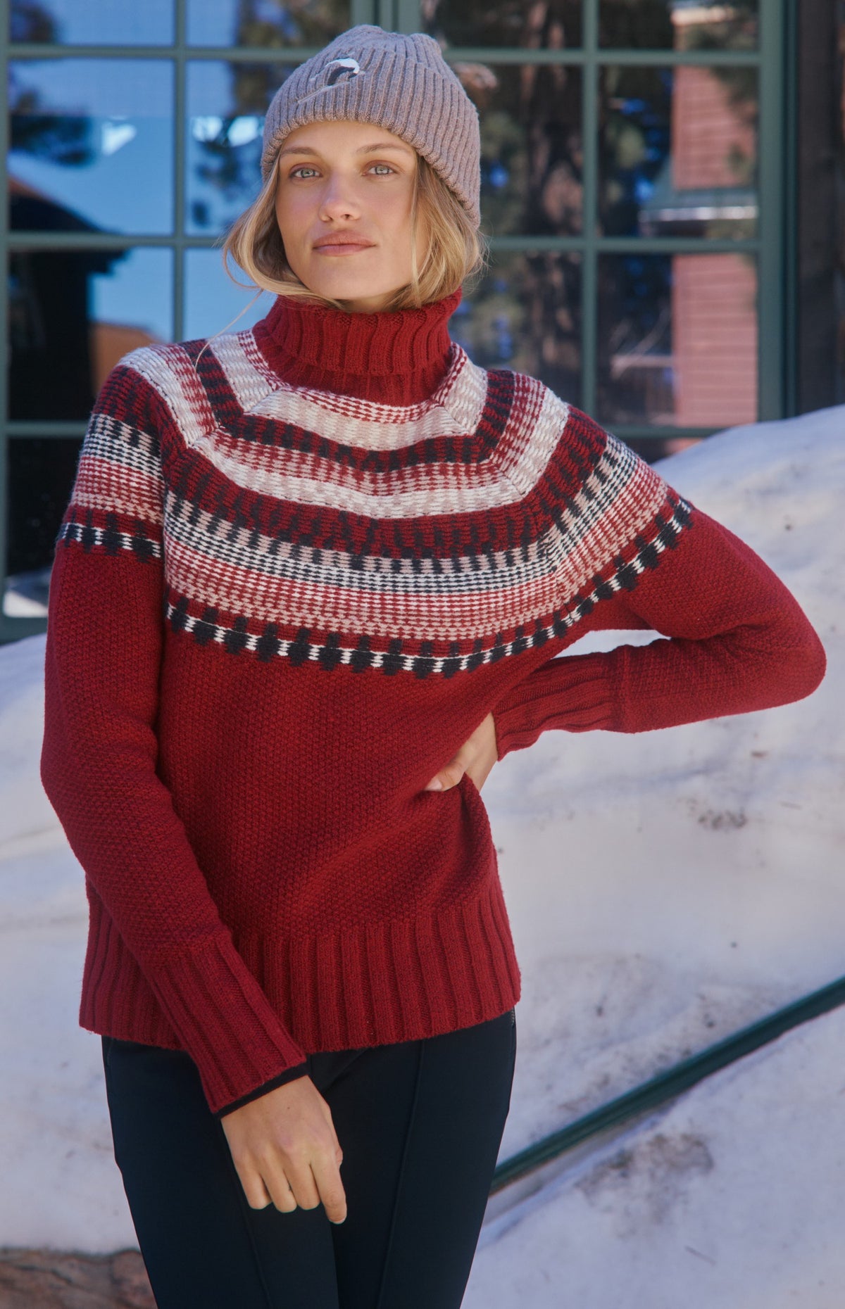 Marla Turtleneck Sweater, Deep Red | Alp N Rock Alp N Rock Womens Sweater Marla Turtleneck Sweater | Deep Red
