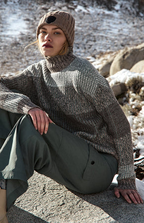 Mila Mock Neck Stripe Sweater