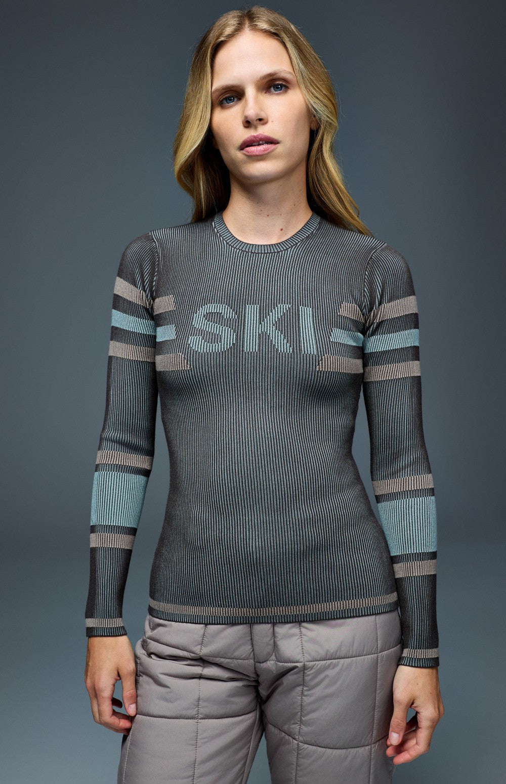 Nova Ski Sweater, Coffee/Silver Blue | Alp N Rock Alp N Rock Womens Sweater Nova Ski Sweater | Coffee/Silver Blue