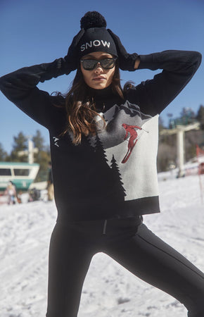 Portia Mock Neck Sweater | Black