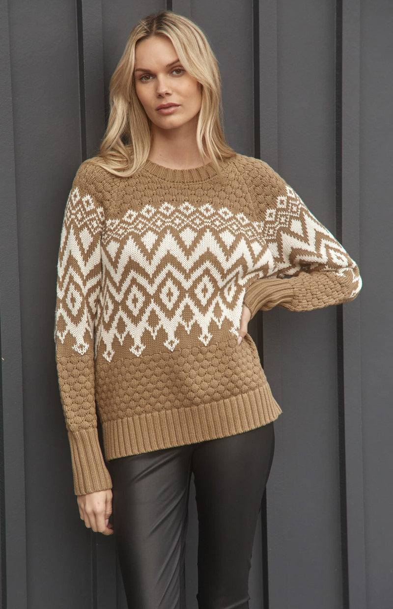 Alp N Rock Womens Sweater Selena II Crew Neck Sweater | Dark Khaki