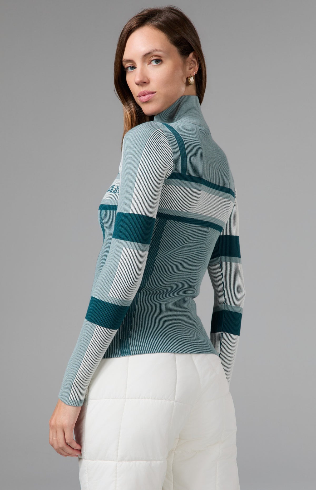 Syliva 1/4 Zip Ski Sweater, Silver Blue | Alp N Rock Alp N Rock Womens Sweater Sylvia 1/4 Zip Ski Sweater | Silver Blue